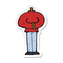 sticker of a cartoon body