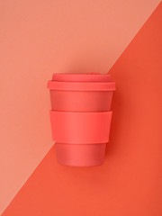 Disposable cup for hot beverage.