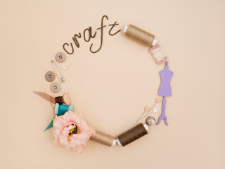 Circle from craft supplies.