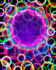 Abstract background with colorful bubbles