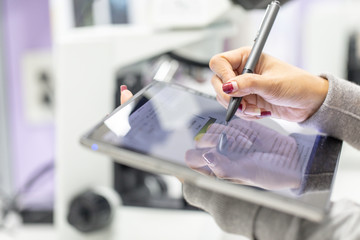 Analysis of experimental results in laboratory.