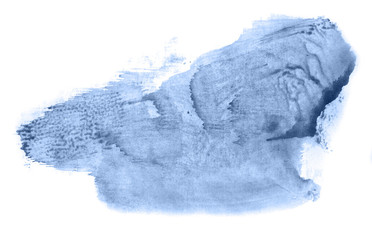 Abstract watercolor background hand-drawn on paper. Volumetric smoke elements. Navy blue color. For design, web, card, text, decoration, surfaces.