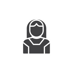 Nun avatar vector icon. filled flat sign for mobile concept and web design. nun woman glyph icon. Faceless people avatar symbol, logo illustration. Pixel perfect vector graphics