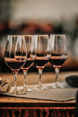 Red Wine Glass on The Table