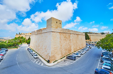 The tower of St Pater Bastion, Mdina, Malta