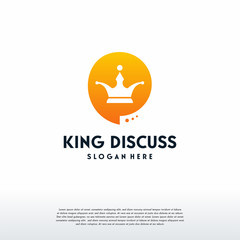 King Discuss logo designs concept vector