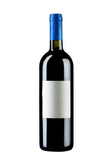 isolated Wine bottle on white background