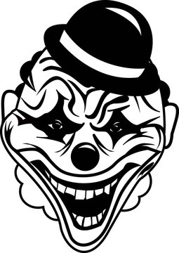scary Halloween mask, clown mask.vector image