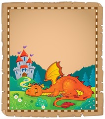 Sleeping dragon theme parchment 2