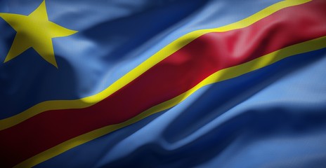 Flag of the Democratic Republic of the Congo.