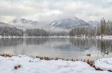 Hintersee at winter time
