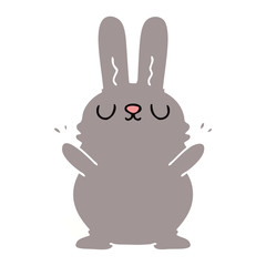 quirky hand drawn cartoon rabbit