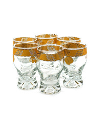                    glass crystal glasses on a white background          