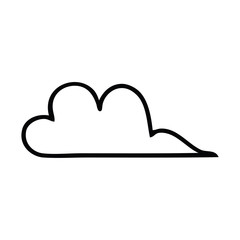 line drawing cartoon storm cloud