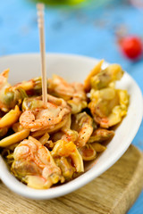 seasoned clams served as appetizer