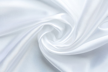 Obraz premium white satin fabric with large folds, delicate background