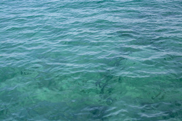 Emerald green clear water background texture