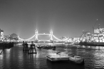 London United Kingdom docks tower bridge grid