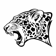 Foto op Plexiglas Growling jaguar vector image. © ProfiTrollka