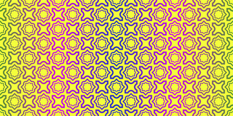 Unique, Abstract Traditional Geometric Color Pattern. Seamless Vector Illustration. For Fantastic Design, Wallpaper, Background, Fantastic Print. Yellow purple color