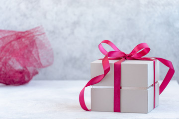 gift box with  ribbon and bow