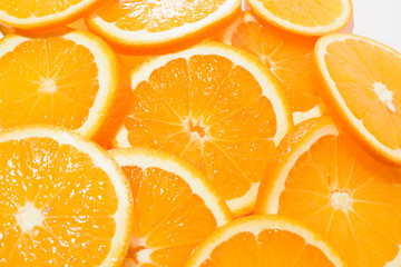 Orange sliced on a white background