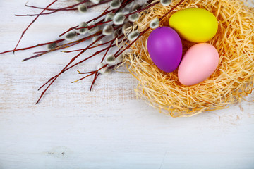 Easter still life with Easter eggs