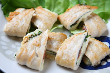 cheese and plum stuffed chicken Brest