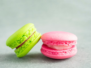 Closeup colorful macaroons 17