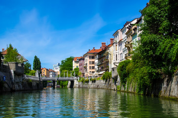 Fototapeta na wymiar Ljubljanica river canal
