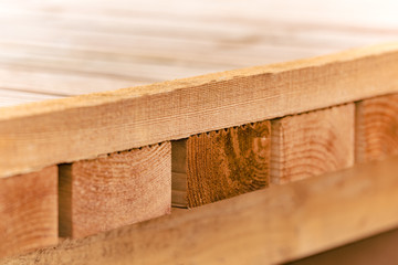 Wooden platform by the lake