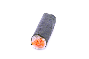 sushi rolls on a white background