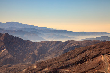 Naklejka na ściany i meble view of mountains (Jebel Jais) 03