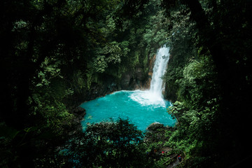 Costa Rica rio celeste vulcano tenorio national park waterfall