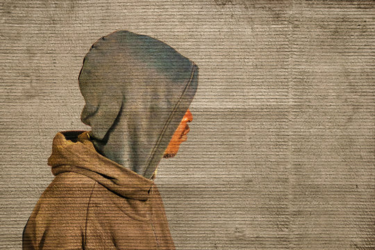 Black Man with Winter Clothes Background