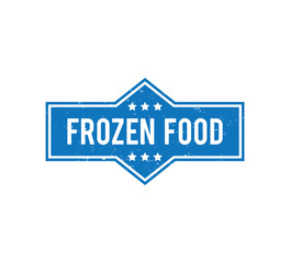 frozen food product label grunge textured vector design