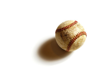 Old Worn Rough Baseball Stitching Sport