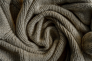 Grey knitting wool texture background