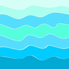 Fototapeta premium Blue waves abstract pattern background