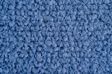 Blue knitting wool texture background