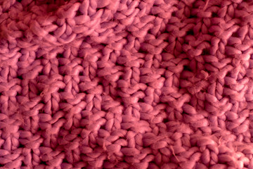Pink knitting wool texture background
