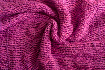 Naklejka na ściany i meble Magenta knitting wool texture background