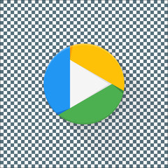 Fototapeta premium Play Button Adaptive icon Ready Design illustration