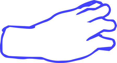 Colorful Rough sketch of hand sign