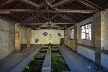 View inside a wash house in the center of Epinal