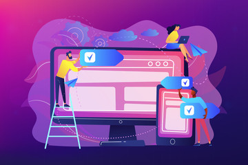 Cross-platform software concept vector illustration.