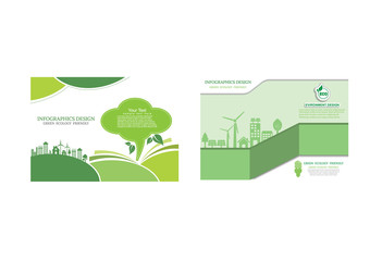 Fototapeta na wymiar Ecology connection concept background . Vector infographic illustration
