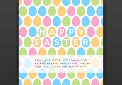 Square Easter Card Layout