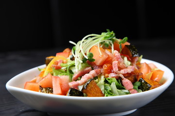 bacon and pumpkin salad