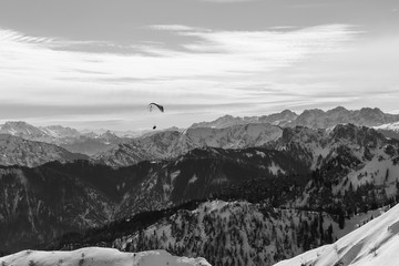 Schneelandschaft in den Alpen